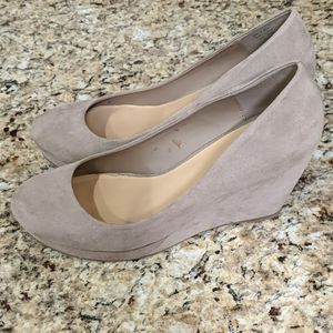 Apt 9 Nude Taupe Wedge Heels